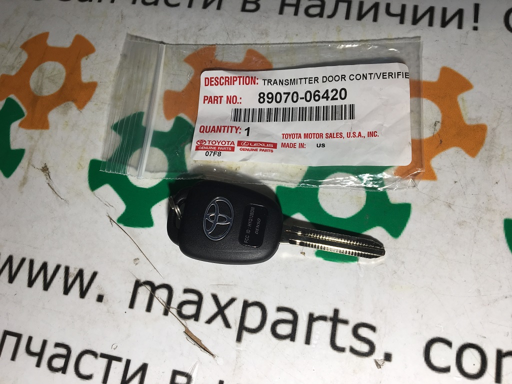 8907006420 89070-06420 Оригинальный ключ зажигания от машины Toyota Camry  50 55 USA 2011-2014